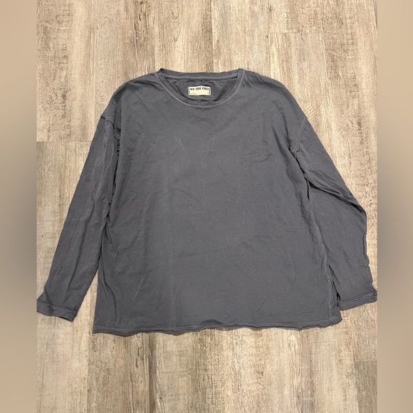 We The Free Free People Nina Long Sleeve Charcoal Grey - Picture 3 of 3